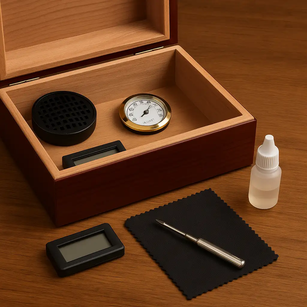 Humidor Nedir? Puro Saklamanın Yolları 2 Humidor Bakımı ve Kalibrasyonu